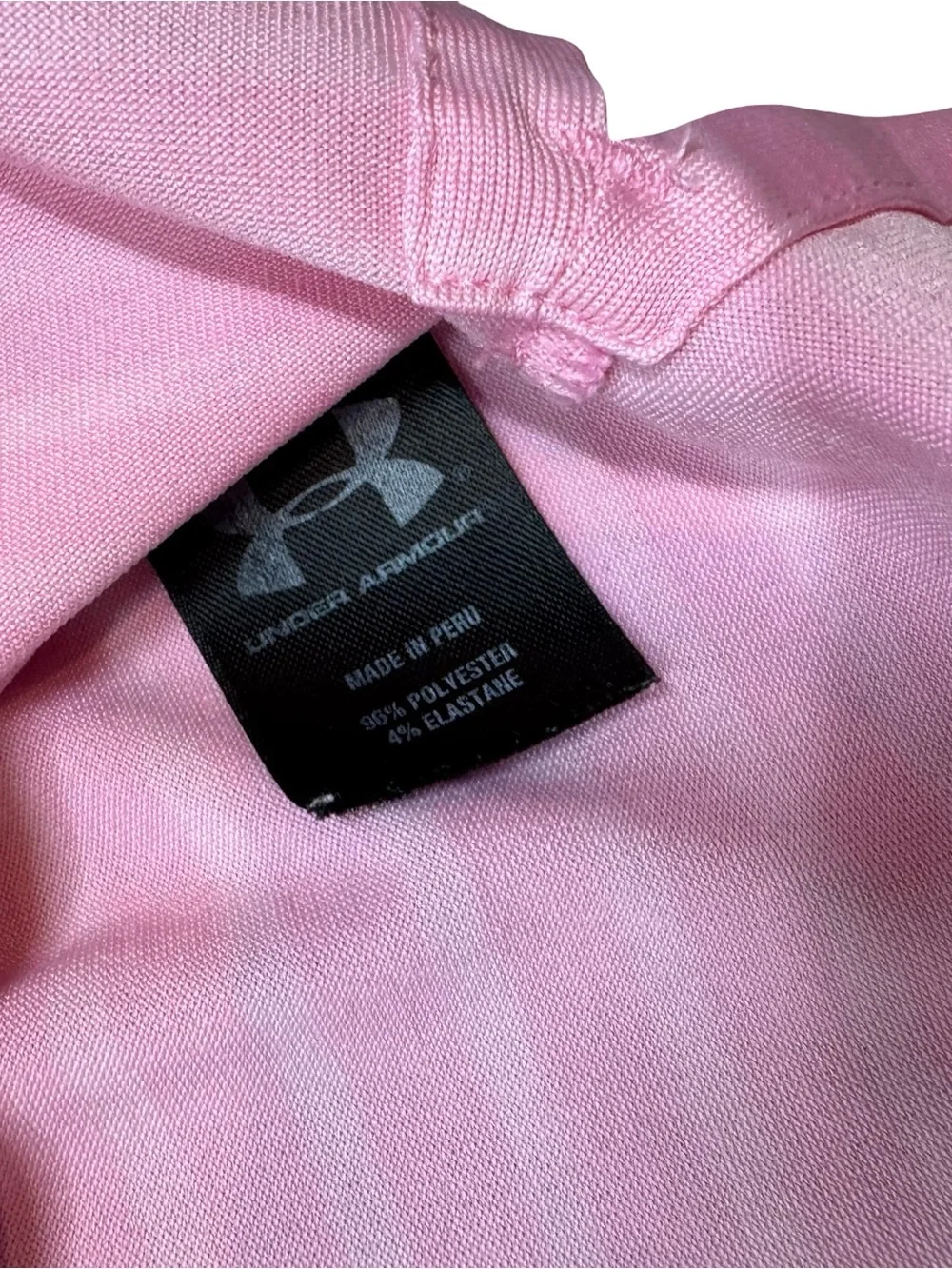 Under Armour Men's Golf Polo Pink Striped Performance SZ L - Picture 5 of 12